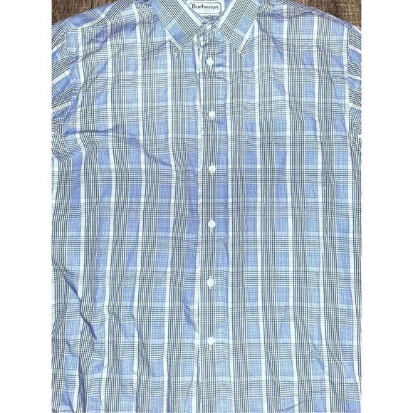 Burberry of london MADE IN USA COTTON BLUE BUTTON UP DRESS SHIRT 16-34 - Picture 2 of 5